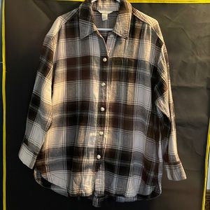 H &M oversized flannel shirt